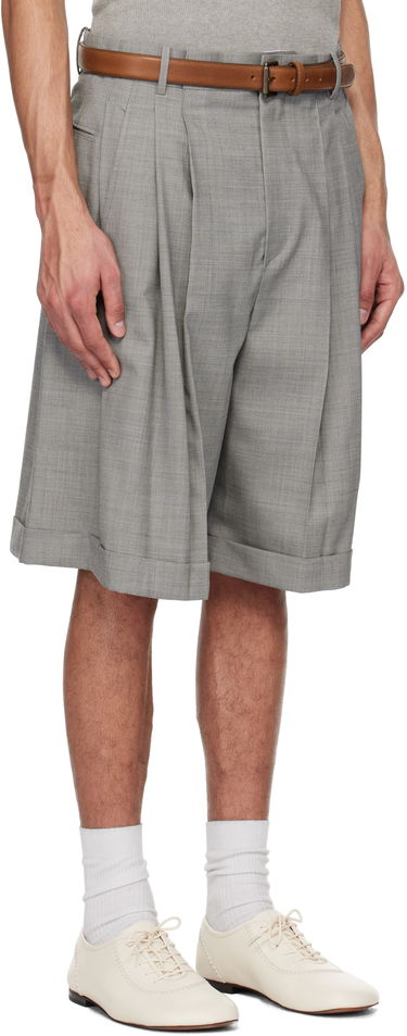 Šortky HED MAYNER Hed Mayner Pleated Shorts Šedá | HMMA30024A-HA150, 1