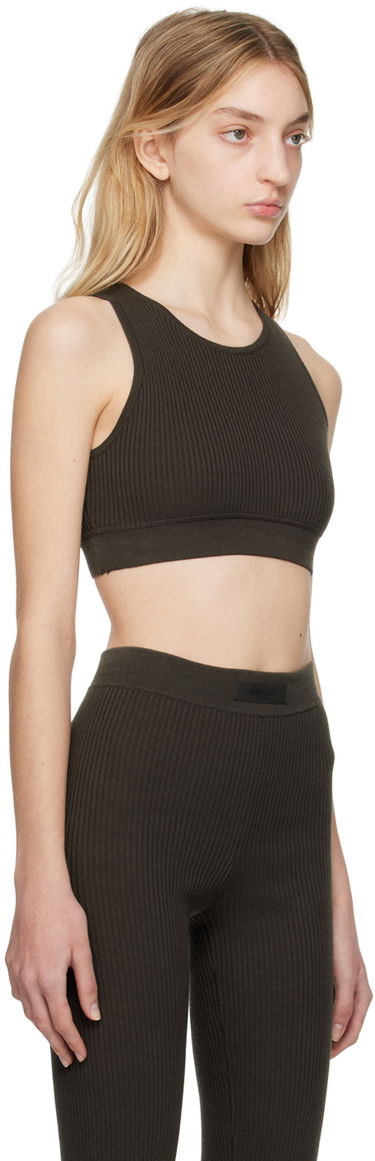Podprsenka Fear of God Fear of God ESSENTIALS Rib Tank Top Hnedá | 125BT225150FW, 1