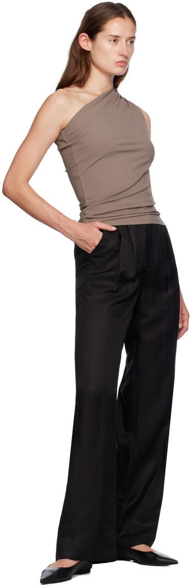 Tielko Anine Bing One Shoulder Slim Fit Top Hnedá | A-08-9271-BWN27, 3