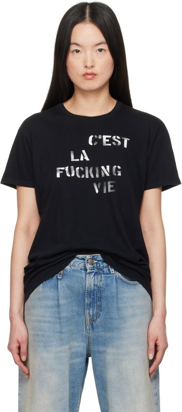 Tričko R13 R13 'C'est La Fucking Vie' Boy T-Shirt Čierna | R13WK001-K123A, 0