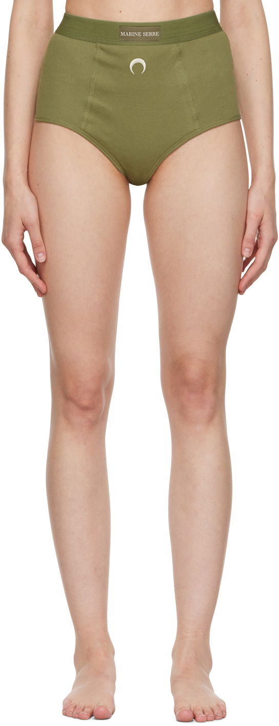 Nohavičky Marine Serre Marine Serre Embroidered Briefs Zelené | UW001FW22W, 0