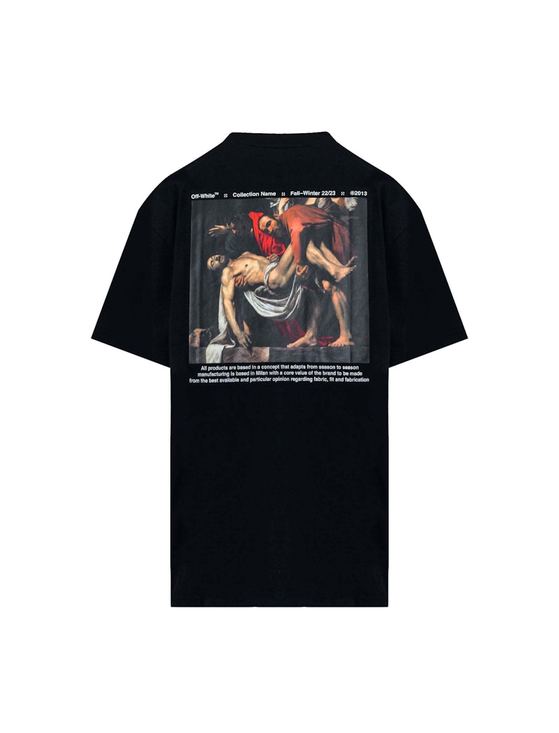 Tričko Off-White Carav Deposition Over S/S Tee Black/White Čierna | OMAA038C99JER0091001, 0