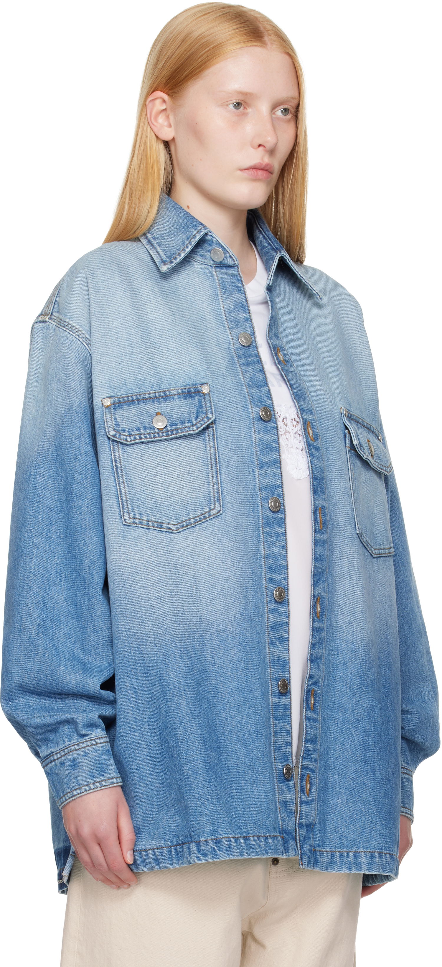 Košeľa Stella McCartney Stella McCartney Iconic Denim Shirt Modrá | 6D04113SQH27, 1