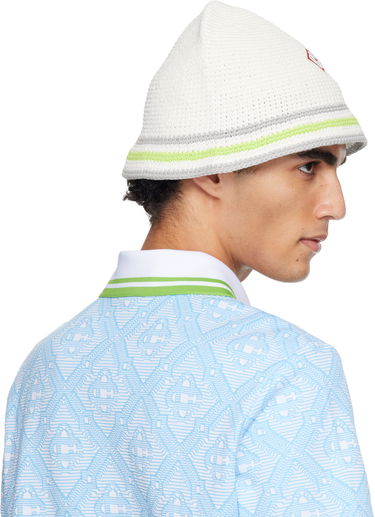 Klobúk Casablanca Casablanca Stripe Crochet Bucket Hat Zelené | A-SP26-HAT-108-01, 2