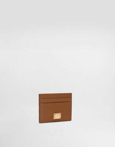 Peňaženka Dolce & Gabbana Dolce & Gabbana Plongé Calfskin Card Holder Hnedá | BI0330A9S258Z093, 1