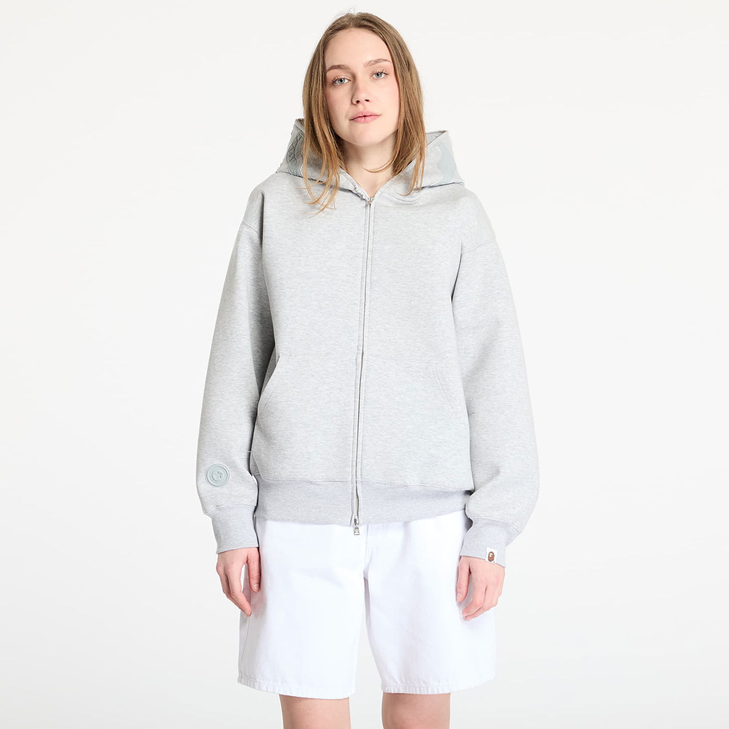 Mikina BAPE A BATHING APE Line Camo Interlock Relaxed Fit Shark Full Zip Hoodie Šedá | 001ZPL301303MGRA, 0