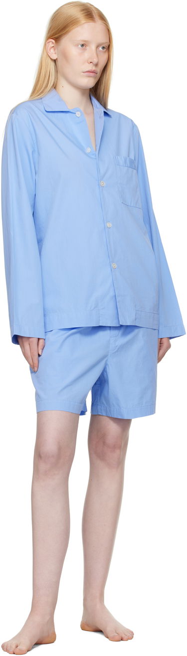 Pyžamo TEKLA Tekla Poplin Pajama Shirt Modrá | PPL-SHIRT-LS-346, 3