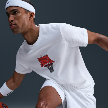 Tričko Nike Dri-FIT Basketball T-Shirt Biela | HJ3466-100, 4