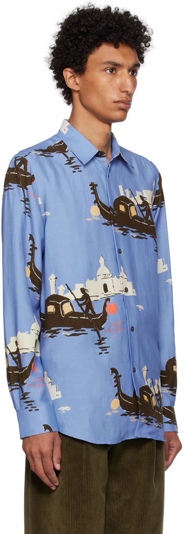 Košeľa Paul Smith Paul Smith Gondola Print Shirt Modrá | M1R-901U-L02055, 1
