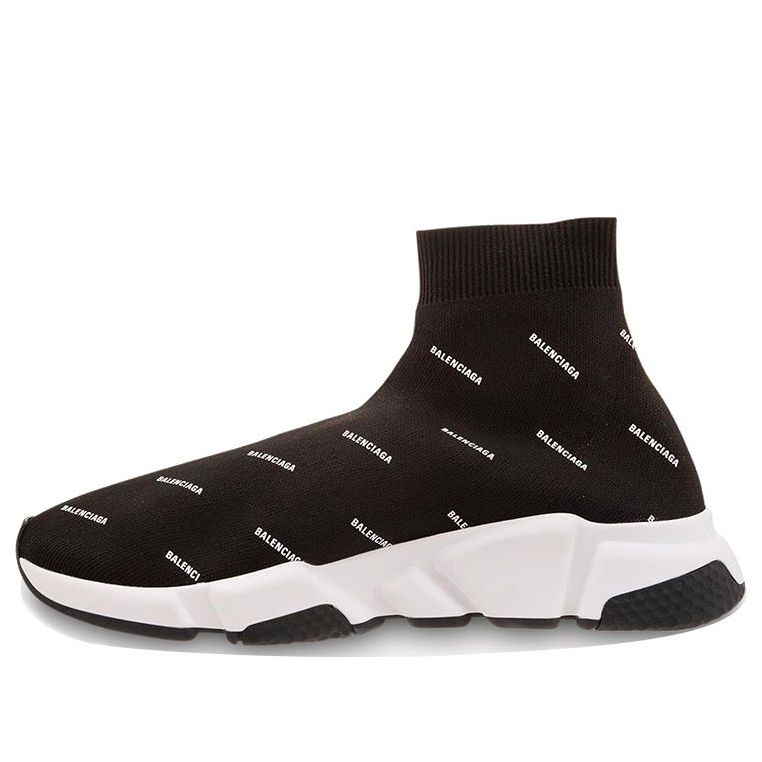 Tenisky a topánky Balenciaga Balenciaga Speed Trainer Mid 'Allover Logo' Čierna | 597551W17121015, 0