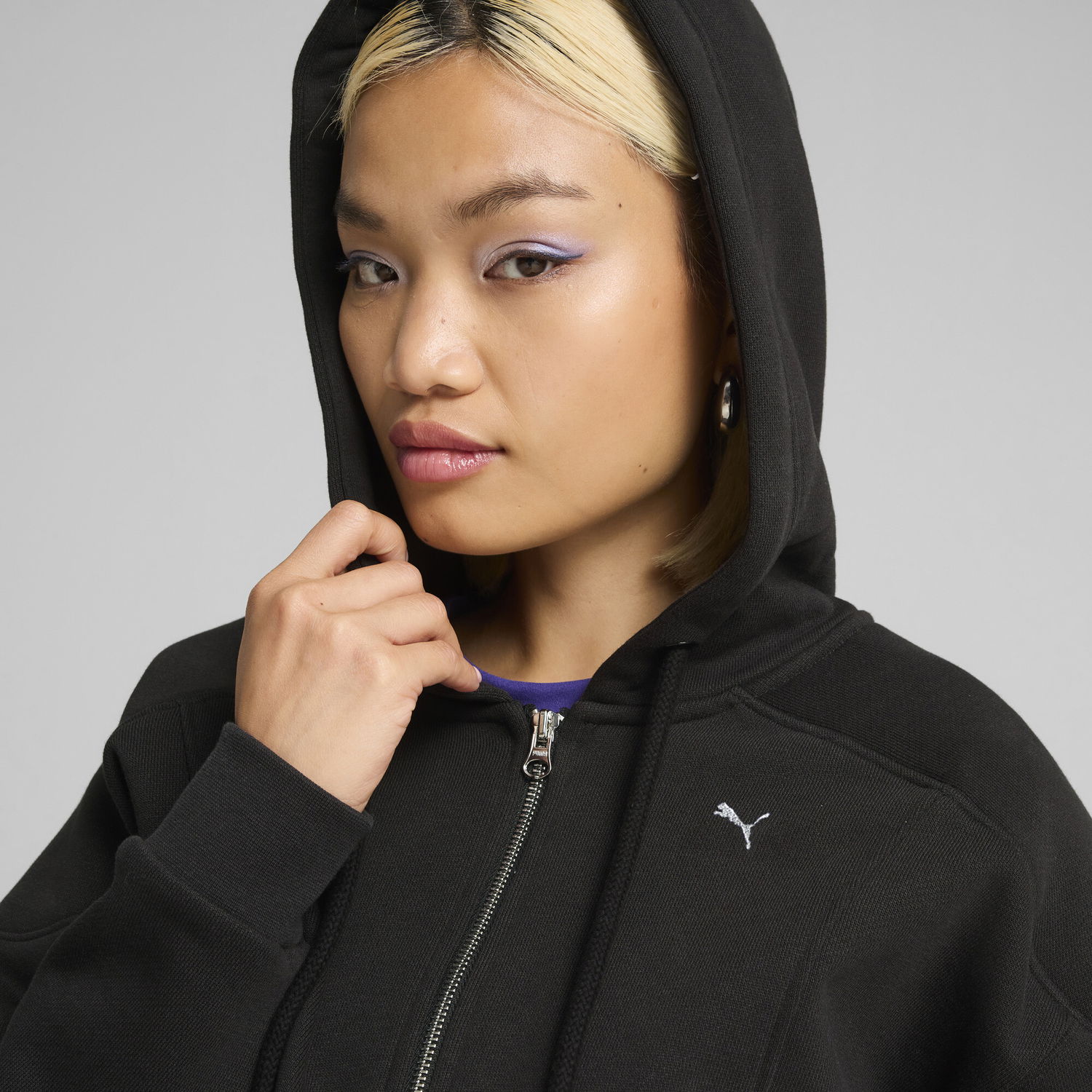 Mikina Puma The Fast Race Cropped Hoodie Čierna | 626650_01, 1