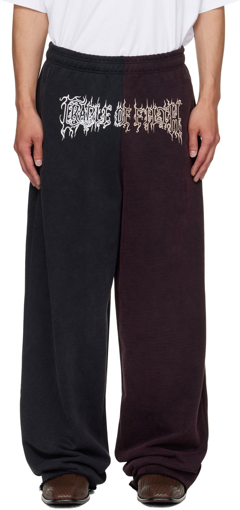 Tepláky VETEMENTS Vetements Cradle of Filth Cut-Up Baggy Sweatpants Čierna | UCF76SP900BR