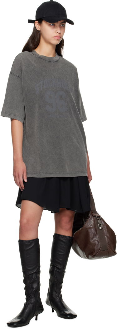 Šaty Acne Studios Acne Studios T-Shirt Minidress Čierna | A20836-, 3