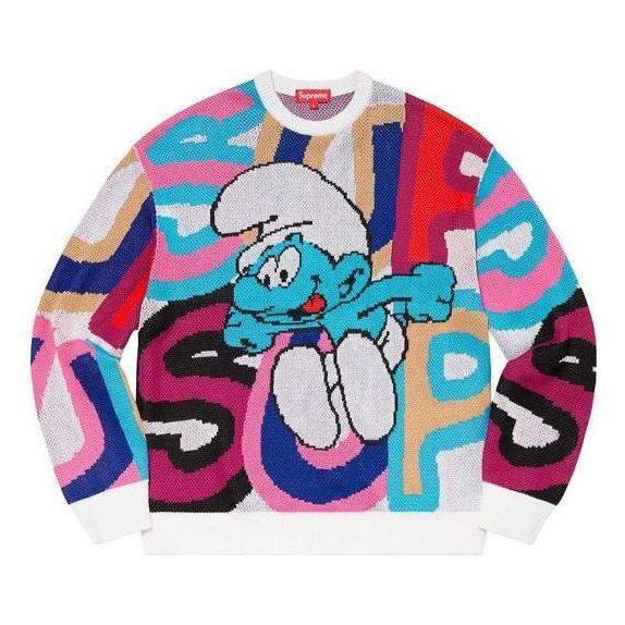 Sveter Supreme Knitted Cartoon Character Sweater Biela | SUP-FW20-160