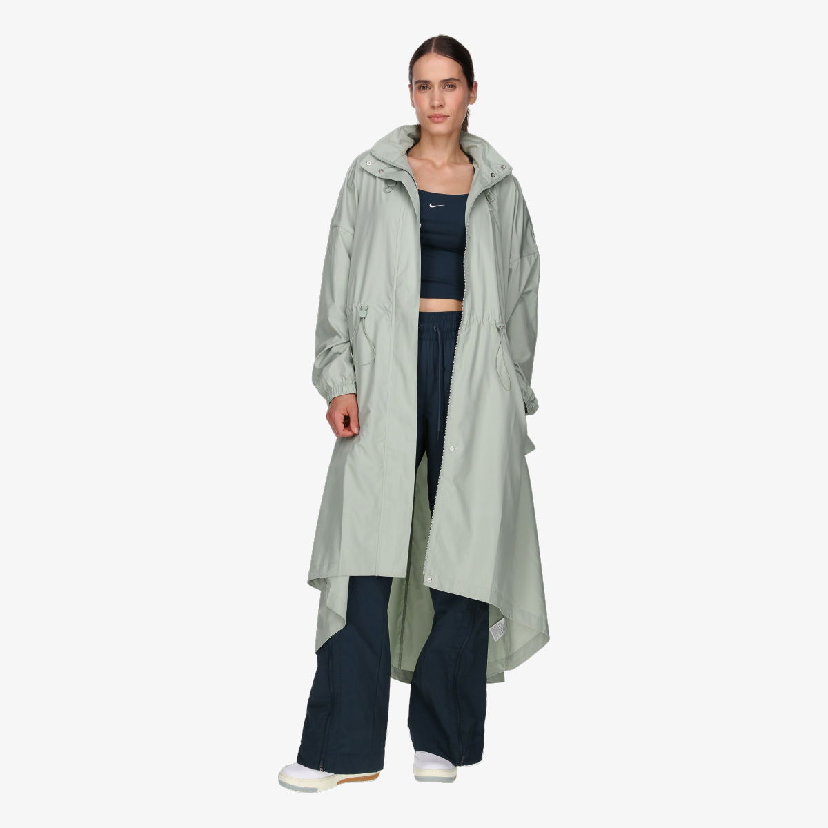 Bunda Nike W NSW ESSNTL TRENCH Šedá | FN2843-370, 0