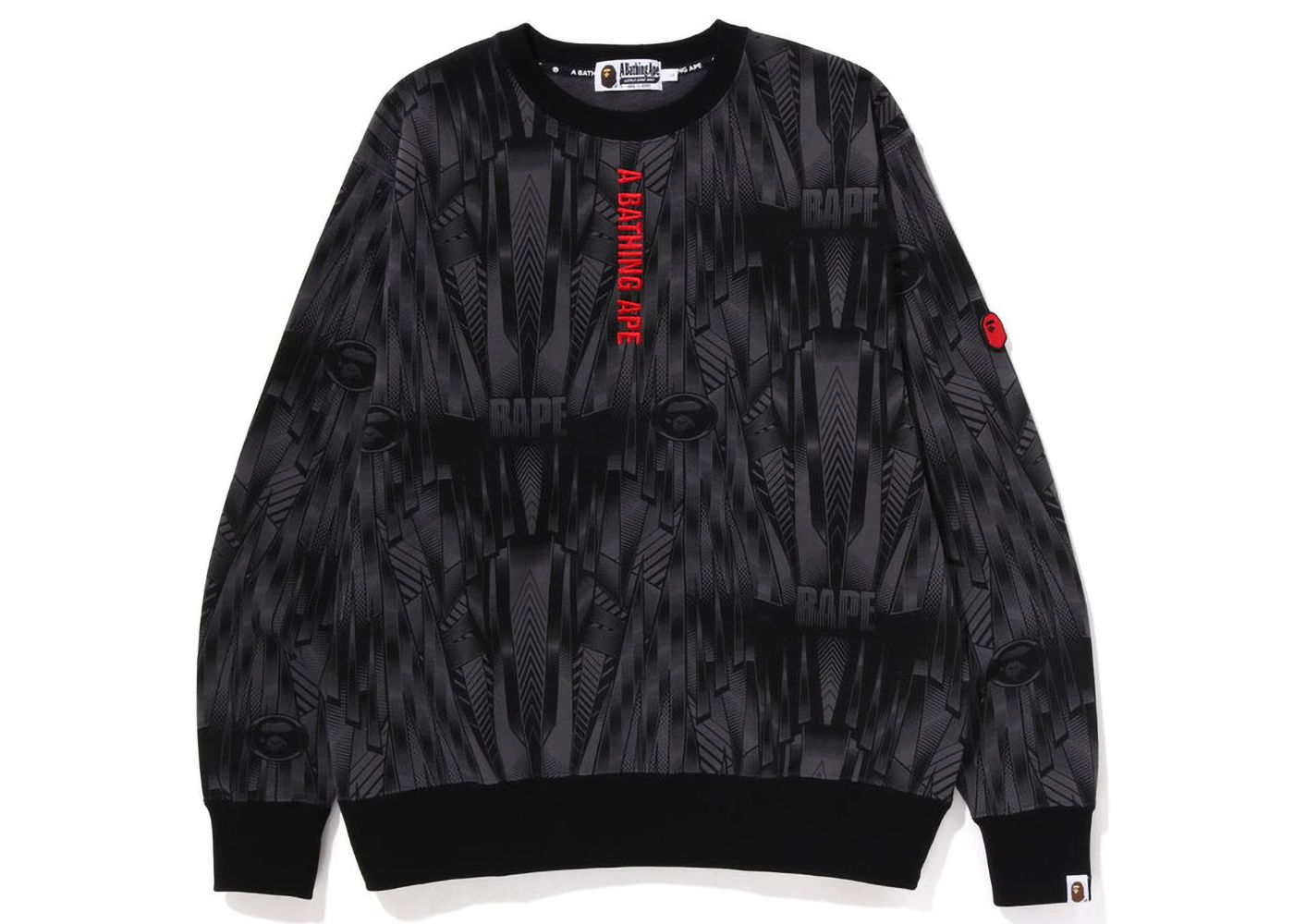 Sveter BAPE Speed Racer Relaxed Fit Crewneck Čierna | 1J30-113-003, 0