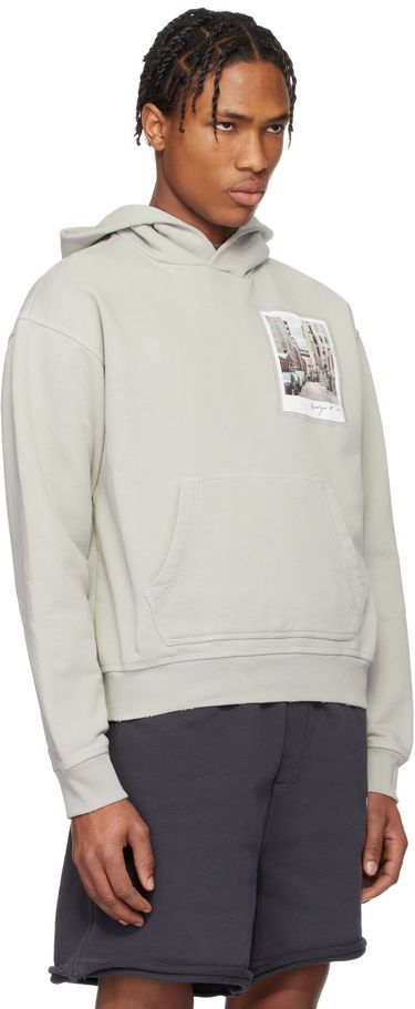 Mikina Helmut Lang Helmut Lang Brooklyn Postcard Hoodie Šedá | O10HM520, 1