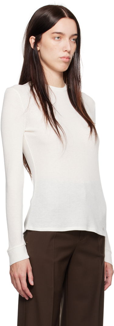 Tričko Loulou de Saison Loulou de Saison Ortigia Ribbed T-Shirt Biela | ORTIGIA, 3