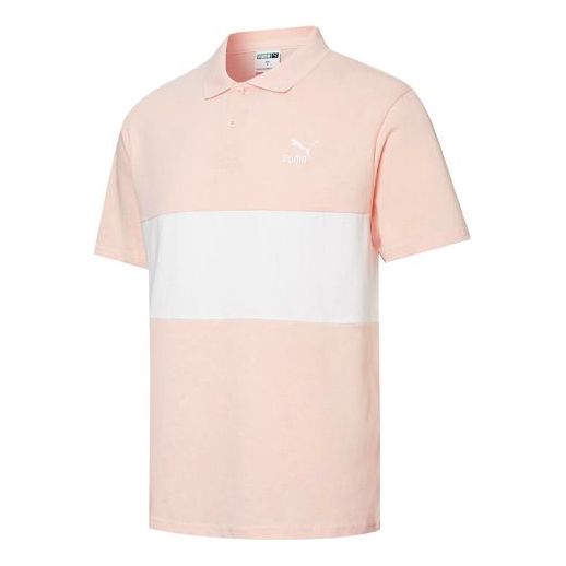 Polo tričko Puma Classics Patchwork Men's T-Shirt Ružová | 532699-27, 0