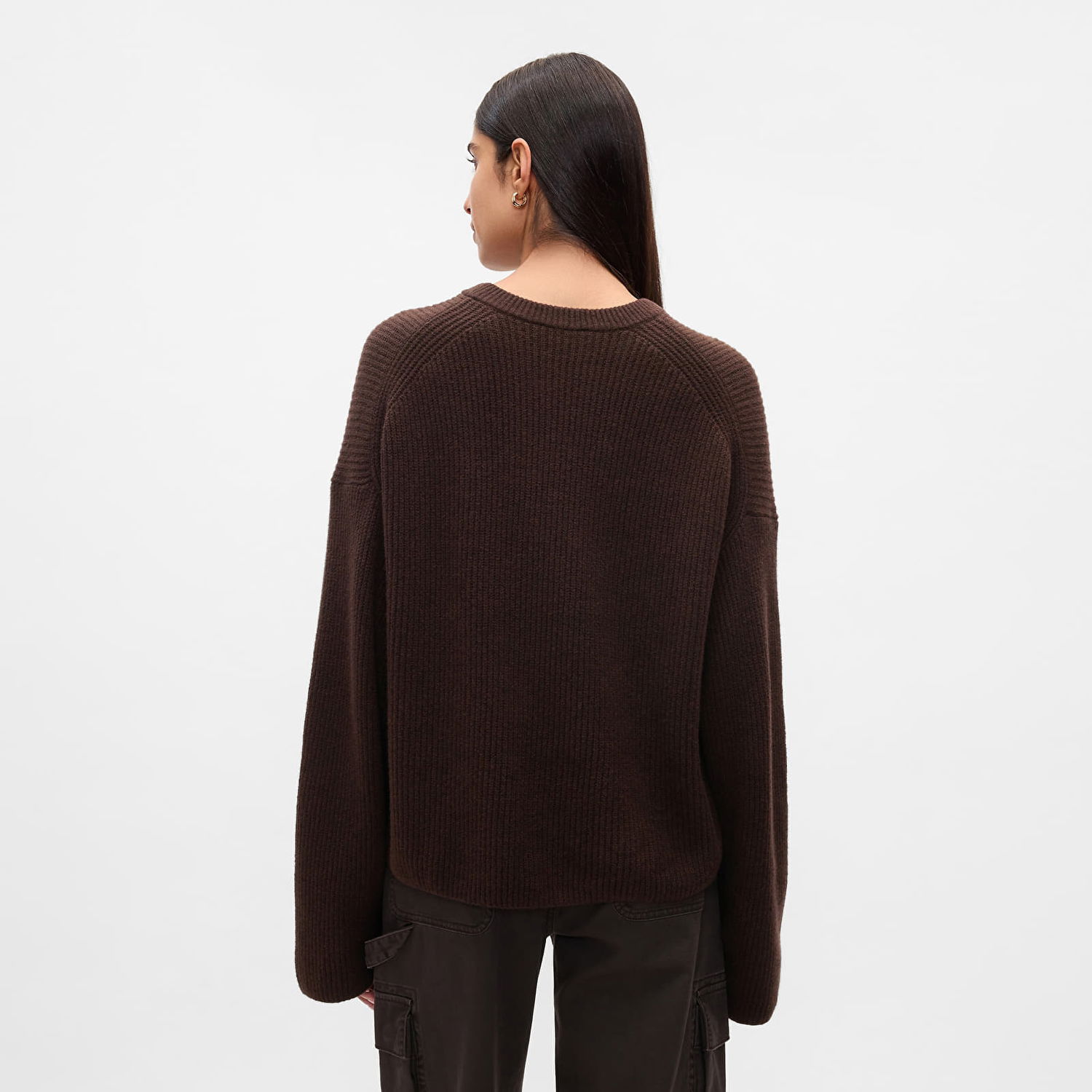 Sveter GAP Sweater Cashsoft Crew Pullover Terra Brown S Čierna | 483763-01, 1
