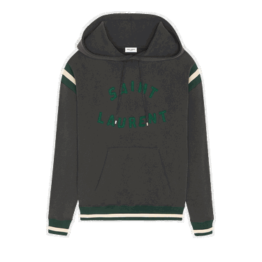 Mikina Saint Laurent Logo Varsity Hoody Čierna | 689395 Y36SV 1175, 0