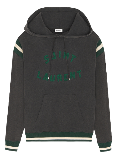 Mikina Saint Laurent Logo Varsity Hoody Čierna | 689395 Y36SV 1175