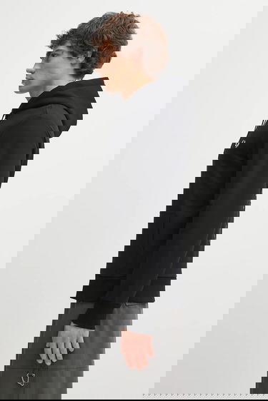 Mikina Fred Perry Smooth Hooded Sweatshirt Čierna | M1371, 1