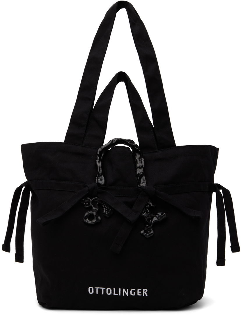 Tote bag Ottolinger SSENSE Exclusive Tie-Detail Tote with Sculptural Charms Čierna | 1702303