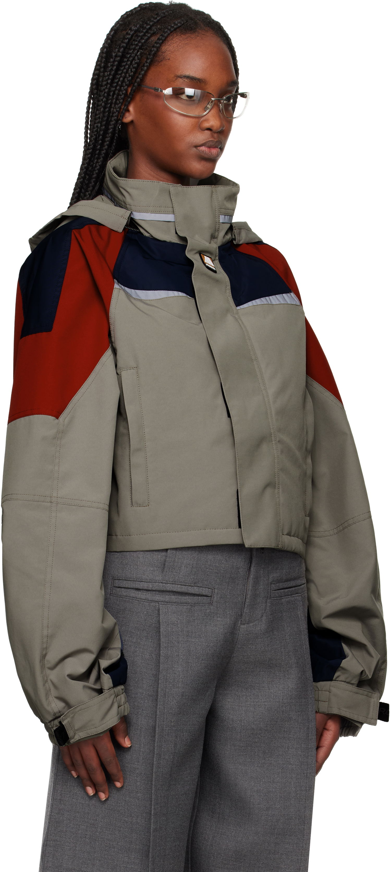 Vetrovka Martine Rose Martine Rose Shrunken Sports Jacket Šedá | 741WO10022, 1