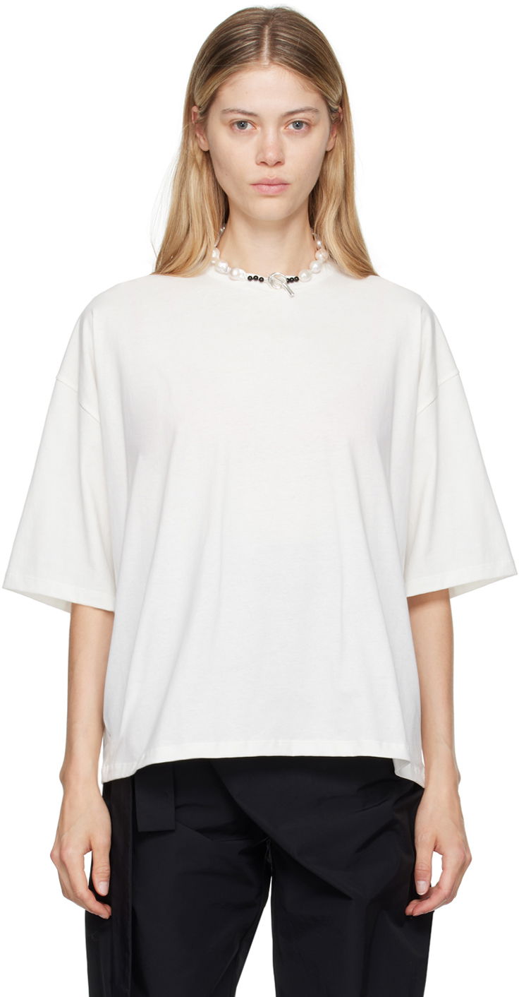Tričko Baserange Pin Relaxed-Fit T-Shirt Biela | TOPT-RC-AU24, 0
