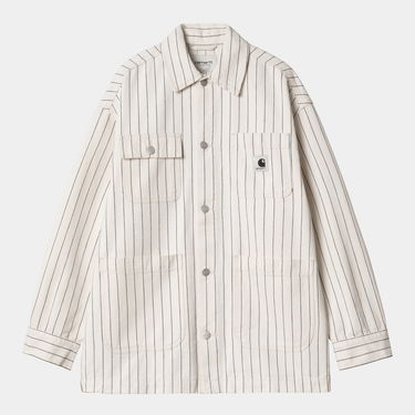 Kabáty Carhartt WIP Hendry Stripe Chore Coat Biela | I034847_3, 4