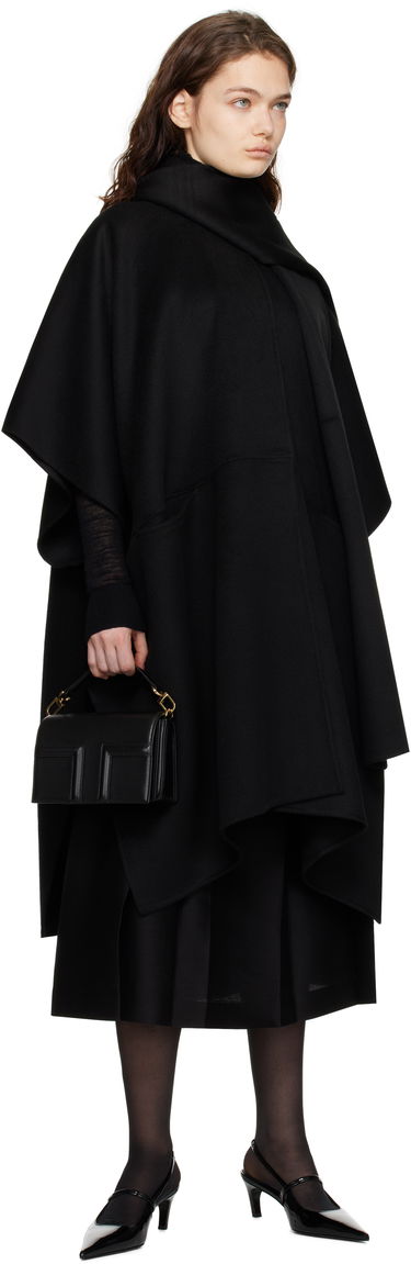 Kabáty TOTEME TOTEME Doublé Scarf Coat Čierna | 251-WRO4321-FB0006, 4