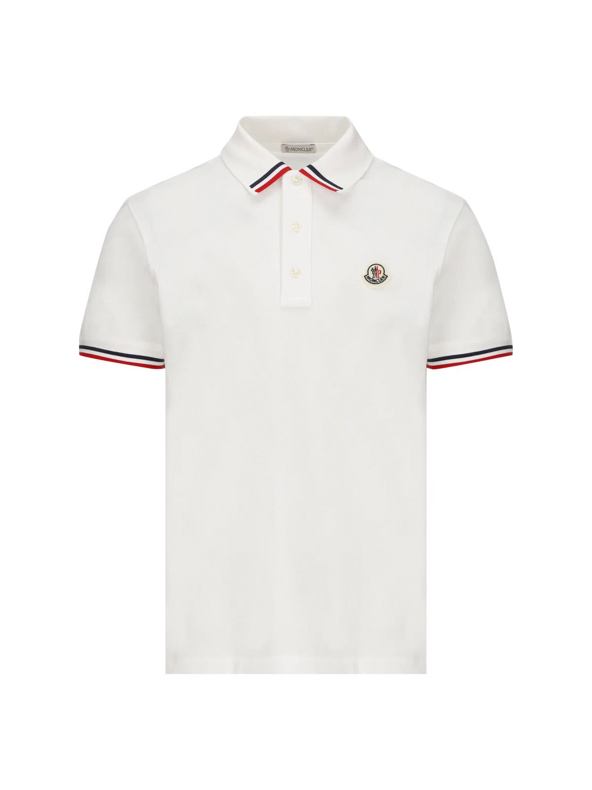 Polo tričko Moncler Logo Patch Polo Shirt Biela | I1 091 8A00015 899UR 002, 0