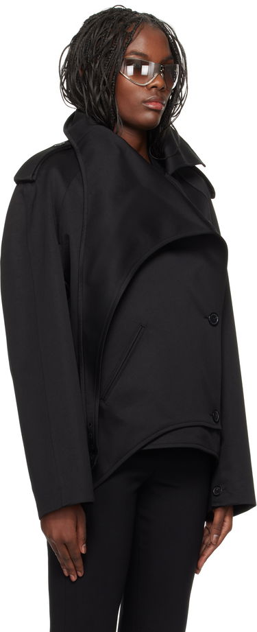 Bunda Courrèges Short Oblique Jacket Čierna | 424CBL215CO0131, 1