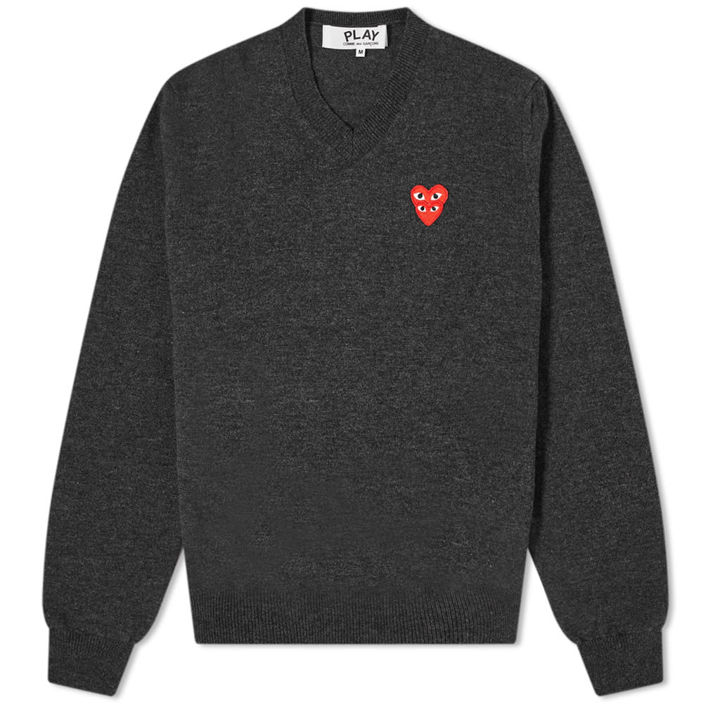 Overlapping Heart V-Neck Jumper