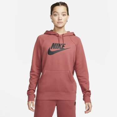Mikina Nike Sportswear Essential Fleece Hoodie Červená | DX2319-691, 0