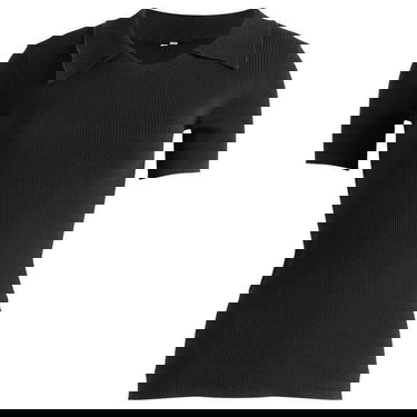 Polo tričko Baserange Iso Ribbed Short Sleeve Polo Top Čierna | TTIT-RCR-AU25-BLK, 0