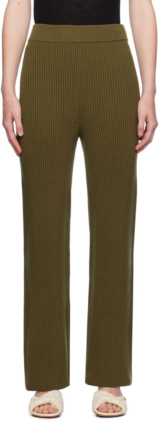 Nohavice Jil Sander Wool Straight-Leg Trousers Zelené | J40KA0220_J14738, 0
