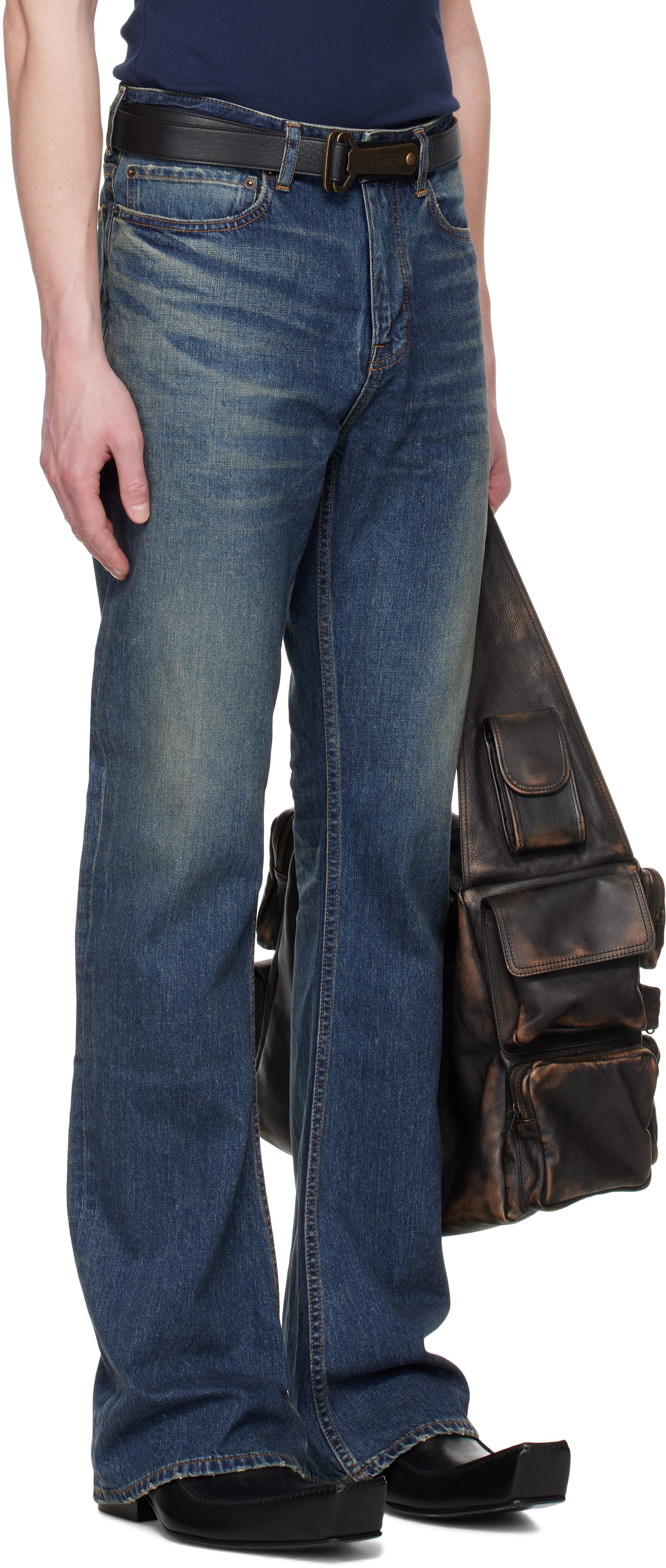Džínsy Balenciaga Balenciaga Bootcut Jeans Modrá | 751089TRW62, 1