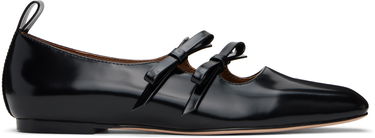 Šaty SHUSHU/TONG SHUSHU/TONG Double Bow Mary Jane Ballerina Flats Čierna | MWDDAC04 LEA001, 0