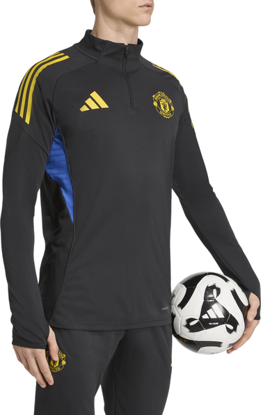 Mikina adidas Originals Manchester United AEROREADY Quarter-Zip Long-Sleeve Training Top 2025/26 Čierna | jp3143, 3