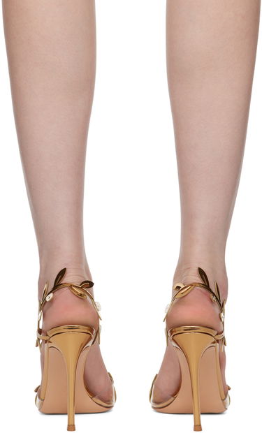 Tenisky a topánky Gianvito Rossi Flavia Leaf-Embellished Heeled Sandals Metalická | G32407.15RIC.GME, 1