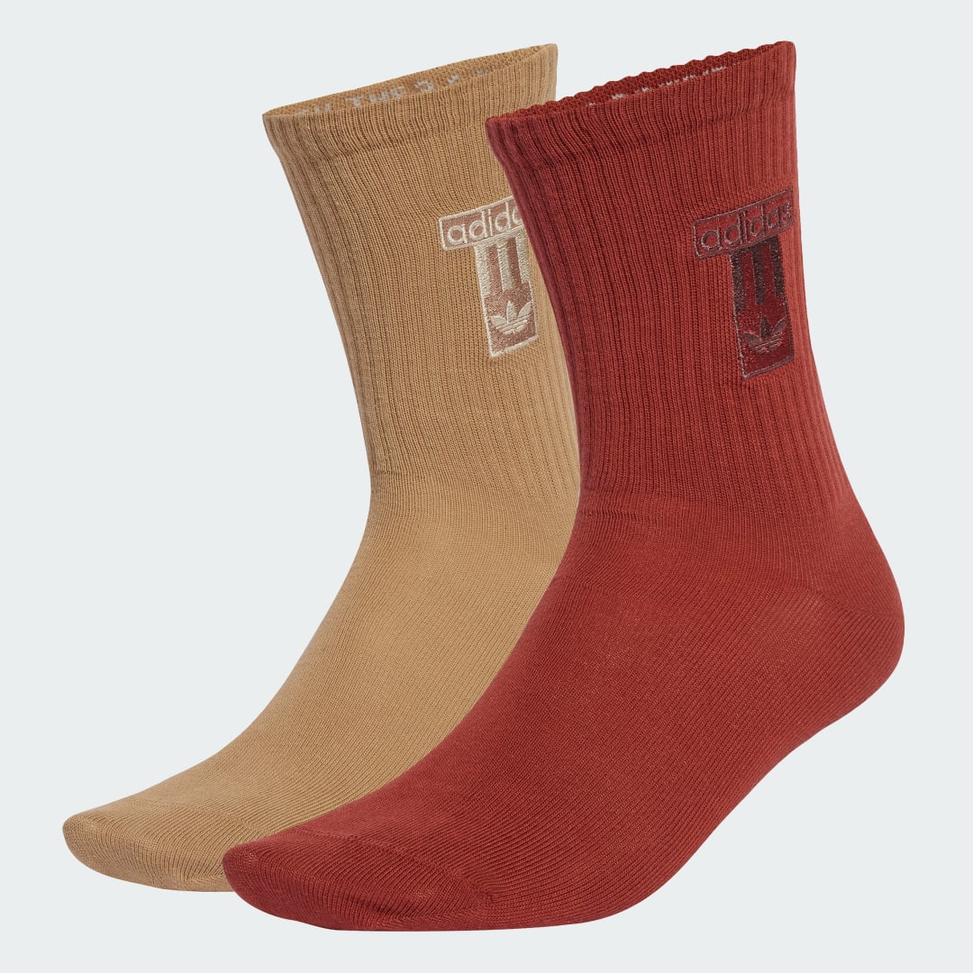 Ponožky adidas Performance Adibreak Crew Socks - 2 Pairs Hnedá | JX5196, 0