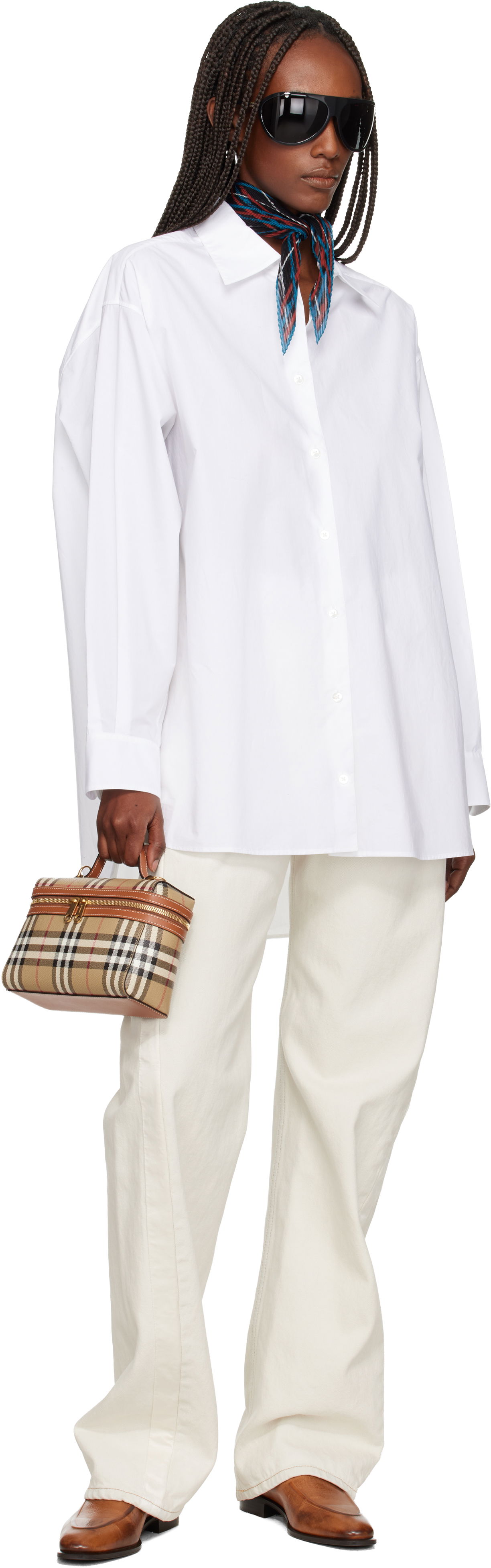 Šál Burberry Belt Check Silk Chiffon Scarf Rôznofarebný | 8121411, 1