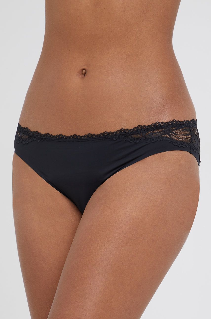 Nohavičky CALVIN KLEIN Lace-Waist Bikini Briefs Čierna | 000QF6398E.4890, 0