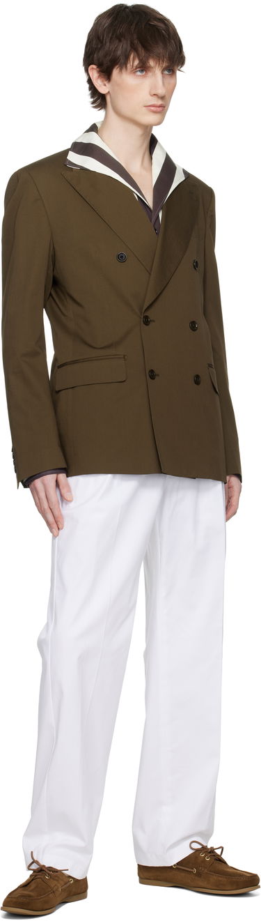 Bunda Dolce & Gabbana Dolce&Gabbana Double-Breasted Technical Gabardine Blazer Hnedá | G2TV8TFUFNV, 3