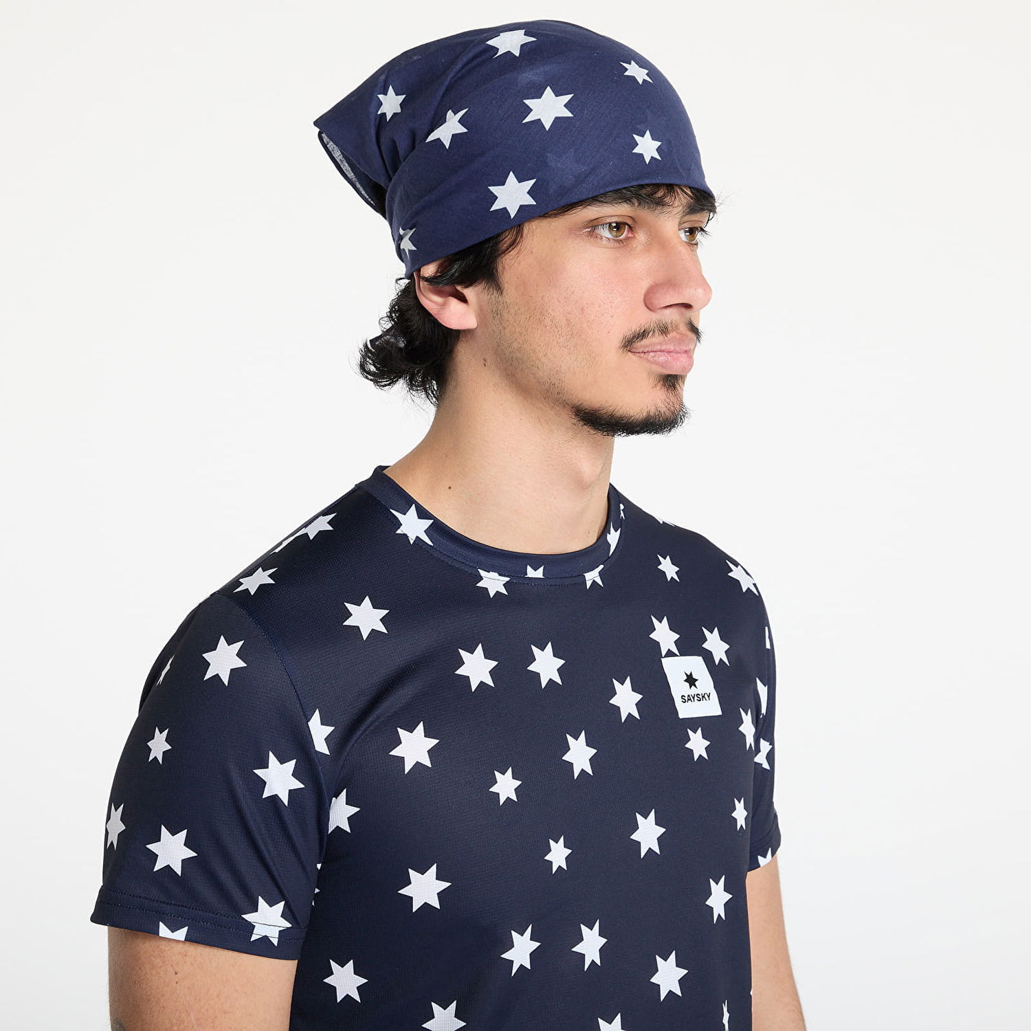 Tričko Saysky SAYSKY Stars Print Running Bandana Navy | NUASC01C1028, 1