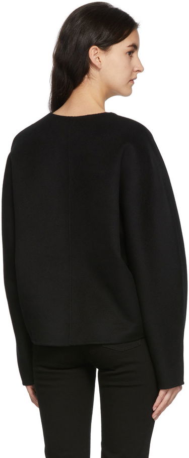 Sveter TOTEME TOTEME Double Wool Cashmere V-Neck Sweater Čierna | 214-716-717, 2
