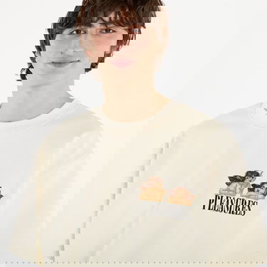 Tričko Pleasures T-Shirt Dynamic Short Sleeve Crewneck Béžová | P25F046-ECRU, 1