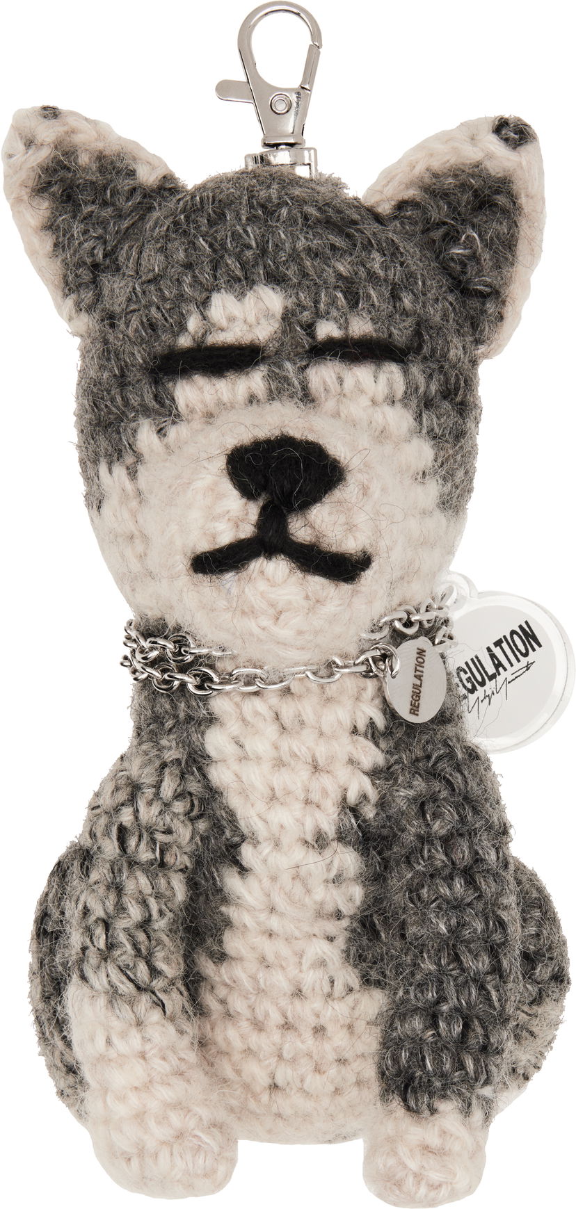 Kľúčenka Yohji Yamamoto Yohji Yamamoto Combination Knit Dog Keychain Šedá | FM-K59-902